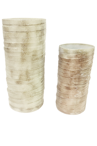 Vase à fleurs en aluminium rustique léger de haute qualité fait à la main pour la décoration de table à la maison - Product Image 4