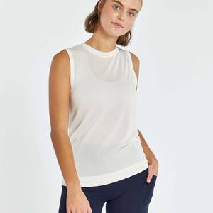 เสื้อแขนกุดผ้าฝ้ายสำหรับผู้หญิงเสื้อแขนกุดสีพื้น Cami - Product Image 5