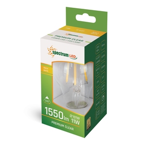 Lampada LED standard, cristallo trasparente, E27, 11W, 4000K, 1550Lm (Spectrum WOJ+14365) - Product Image 1