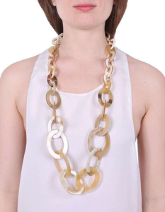 Collar de Cuentas de Hueso Natural, Collar Ecológico Moderno Hecho a Mano, Gargantilla Boho, Artesanía Saniya - Product Image 2