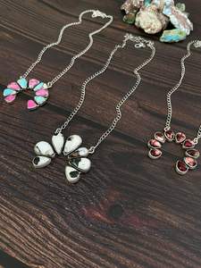 Collar hecho a mano de plata de ley algodón caramelo blanco búfalo Rosa Dalia Naja joyería para mujer accesorio de diseñador elegante - Product Image 6