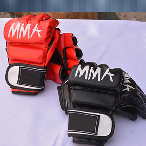 ถุงมือต่อยมวยแบบปรับได้ MMA ครึ่งรูปถุงมือสำหรับผู้ใหญ่แบบกันน้ำกันกระแทก - Product Image 2