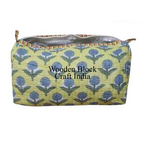 Juego de 3 Bolsas de Cosméticos Acolchadas con Cierre, 100% Algodón, Ecológicas, para Mujer, para Artículos de Tocador - Product Image 5