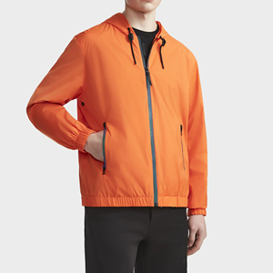 Vestes coupe-vent sur mesure en gros, col montant, à capuche, imperméables, respirantes, matelassées, pour hommes - Product Image 3