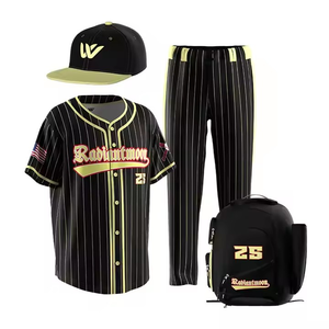 Vente en gros d'uniformes d'équipe de style maillot avec chaussettes, chapeau et sacs à dos maillot de baseball avec logo personnalisé - Product Image 6