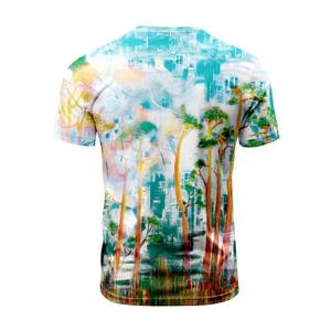 เสื้อยืดผ้าโพลีเอสเตอร์ลำลองสีพาสเทลลายผ้าเจอร์ซีย์วิธีการทอแบบไม่ทอสำหรับการพิมพ์แบบระเหิด - Product Image 4
