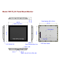 Moniteur LCD TFT en aluminium pour extérieur industriel, pour usage professionnel