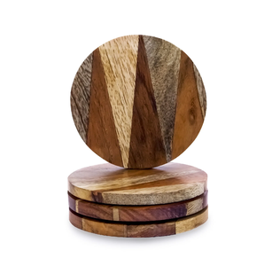 Posavasos de madera para café y vino, posavasos de taza de madera de tamaño mediano, productos de calidad superior - Product Image 2