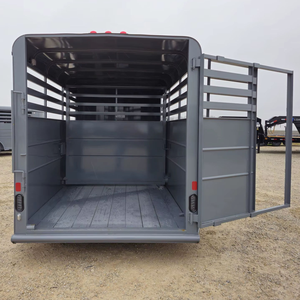 DELCO Livestock Trailer Green Dual Axle 2 Door Rear Access Heavy Duty <b>Towable</b> Transport Unit - Product Image 5