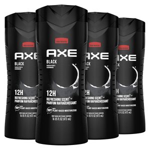 AXE Gel Douche Homme Black 4Ct 12h Parfum Rafraîchissant Poire Glacée & Bois de Cèdre 100% Hydratants Végétaux 16oz - Product Image 6