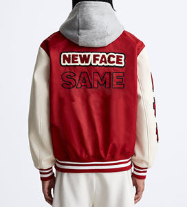 Usine Porter Couleur Personnalisée À Manches Longues Patch Varsity Veste Streetwear Chenille Broderie Letterman Varsity Veste pour Hommes - Product Image 4