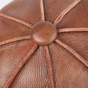 หมวกหนังวัวสำหรับผู้ชายผู้หญิง,หมวกหนังนิ่มสวมใส่สบายไม่ซ้ำใครหมวกหนังล่าสัตว์ - Product Image 4