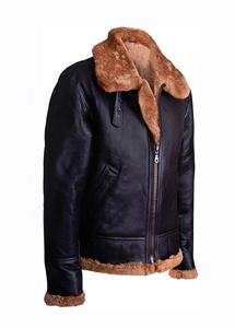 Abrigo de piel personalizado Abrigos cálidos de cuero Chaquetas de cuero de invierno para hombres Abrigos Chaquetas de moda - Product Image 3