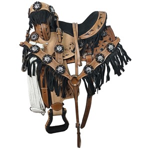 Selle de cheval Western en cuir de qualité supérieure pour la course de barillets, taille 17 pouces, siège disponible - Product Image 1