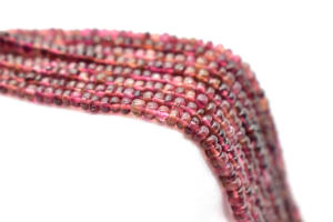 Perles de tourmaline rose foncé naturelles rondes polies lisses 6 - 8 mm Plus de tailles disponibles Perles véritables cristal - Product Image 6