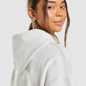 Pull à capuche imprimé ou brodé avec logo personnalisé en gros avec cordon de serrage Sweat à capuche surdimensionné pour les femmes - Product Image 5
