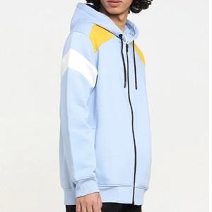 Sweat à capuche zippé épais 600 g/m² en molleton de coton mélangé French Terry de haute qualité, broderie personnalisée, coupe ample et tombante pour l'hiver - Product Image 2