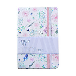 LABON – carnet de notes à couverture rigide A5 en tissu de lin imprimé en couleur avec Double bande élastique, Design personnalisé - Product Image 1