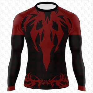 Camisas de compresión con impresión personalizada, manga larga, logotipo personalizado, material de LICRA de poliéster, impresión por sublimación, protector de erupción para hombres - Product Image 1