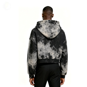 Sudadera con Capucha para Hombre, Original, de Alta Calidad, 100% Algodón, Corta, Lavada, Estilo Vintage, con Pedrería, Talla Grande - Product Image 6