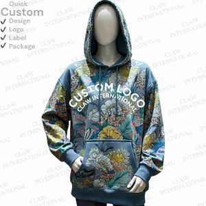 Sudaderas con capucha de sublimación de clasificación superior para mujer, sudaderas con capucha de sublimación de diseño anticontracción de secado rápido con tamaño personalizado - Product Image 2