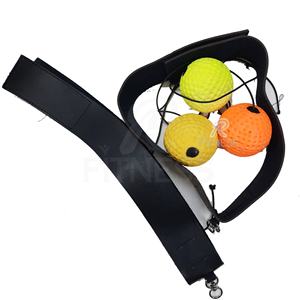 Ballon de réflexe de boxe, équipement de gym pour l'entraînement et la remise en forme, casque avec cordon et balle de tennis pour le combat - Product Image 2