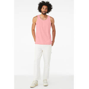 เสื้อกล้ามยูนิเซ็กซ์สีกรมท่า ผ้าฝ้าย 100% ระบายอากาศได้ดี แห้งเร็ว เหมาะสำหรับออกกำลังกาย เนื้อผ้านุ่มเบาสบาย ตกแต่งด้วยลายปัก - Product Image 4