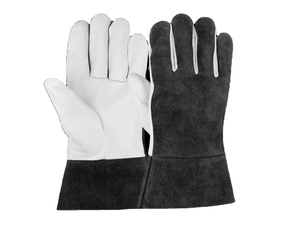 Gants de sécurité industriels en cuir de vachette pleine fleur et cuir de chèvre grainé, avec doublure ignifuge, excellente protection des mains pour le soudage TIG - Product Image 3