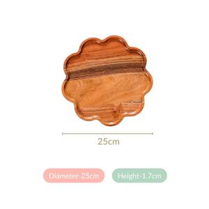 Plato de Madera para Servir Aperitivos, Plato de Madera para Servir, Vajilla, Juego de Platos de Madera - Product Image 5