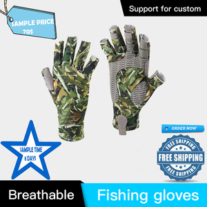 Gants de pêche sans doigts hommes femmes pour kayak gants de Sport randonnée en plein air UPF50 + gants de pêche au soleil sans doigts - Product Image 6