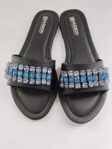 Sandales plates et confortables de couleur noire diamant, dernière tendance, haute qualité, meilleures ventes de fête, prix de gros, 2022 - Product Image 6