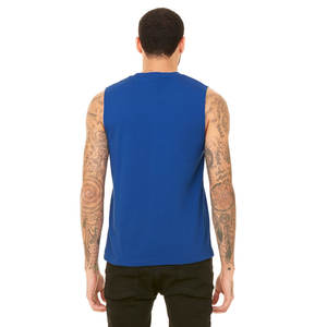 Bella + toile unisexe Jersey Muscle débardeur 3483 chiné Olive doux unisexe Jersey Muscle débardeur pour un confort respirant - Product Image 6