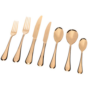 Juego de cubiertos de metal de último diseño con mango simple acabado dorado para restaurantes y hoteles juegos de cubiertos para comer - Product Image 5