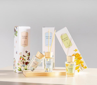 Diffuseur de parfum de luxe 100 ml avec boîte cadeau à imprimé floral élégant pour hôtel, chambre et toilettes