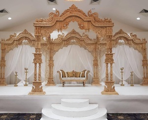 Decoración Tradicional de Mandap para Bodas Hindúes, Celebración de Bodas Hindúes Tamil, Mandap, Maravilloso Evento de Boda Maharani, Nueva York - Product Image 5