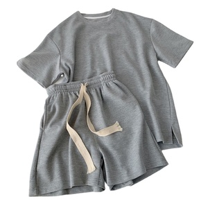 Ensemble t-shirts et shorts col rond pour homme, streetwear, hauts d'été décontractés, ensemble de vêtements pour garçons, logo personnalisé, jersey en coton pour homme - Product Image 4