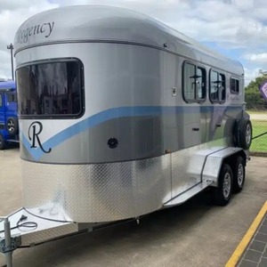 3 Horse Trailer <b>Float</b> with Roof Bed and Horse Yards Custom Deluxe Horse Carriage Trailer Added Caravan Door For Sale - Product Image 1