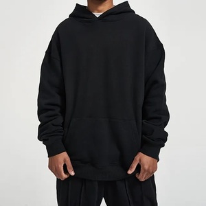 Sweats à capuche unisexes de haute qualité pulls brodés personnalisés Style Streetwear motif solide - Product Image 1