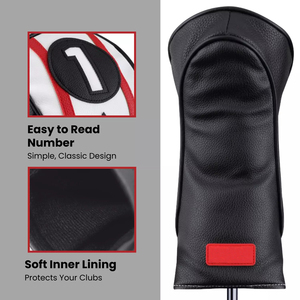 Vente en gros de couvre-chef de club de golf imperméable en cuir PU enlever avant un vol couvre-chef de golf couvre-chef de conducteur de golf - Product Image 2