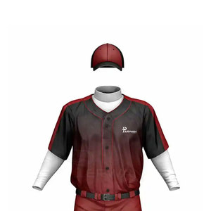 Uniforme de baseball personnalisé pour hommes adultes, 100% polyester respirant, vêtements d'équipe, nouvelle arrivée - Product Image 4