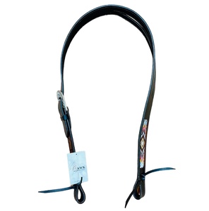 Brida de caballo occidental de cuero ecuestre de primera calidad, logotipo personalizado, oreja dividida, tallado con cuentas, caballete de equitación - Product Image 2