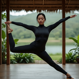 100% Polyester Fitness Wear One Piece Workout Yoga Ladies Exercise Swim Compression Yoga Bodysuit Women - Product Image 3