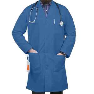 Blouse de laboratoire médicale en coton de qualité supérieure, à manches longues, personnalisable avec votre logo - Product Image 1