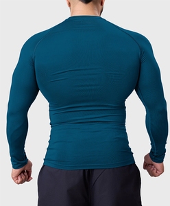 Camisa de compresión de manga larga para hombre, camiseta BJJ de LICRA con estampado de sublimación, capa base deportiva de secado rápido, protección contra sarpullidos, artes marciales - Product Image 5