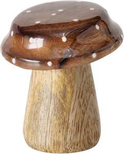 Pièce maîtresse de champignon en bois sculpté naturel avec charme cottagecore et forme en forme de main idéale pour les accents intérieurs boho chic - Product Image 4
