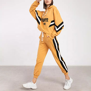 Conjunto de chándal de algodón para mujer, conjunto de dos piezas, Sudadera con capucha, conjunto a juego, tejido de algodón transpirable suave, ropa de gimnasio, traje de fitness - Product Image 3