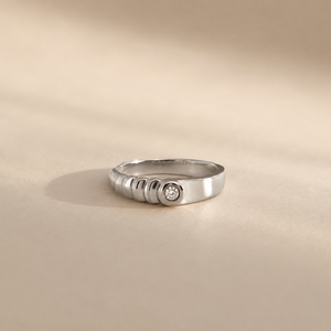 Nova Orbit Insect Solitaire <b>Ring</b> 18k Rose Gold Plated <b>Stainless</b> <b>Steel</b> Open Inlay Fashion <b>Ring</b> - Product Image 2