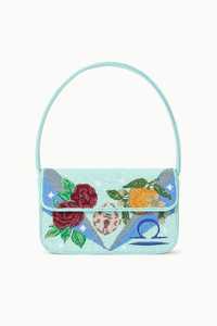 Sac à bandoulière brodé artisanal de qualité supérieure pour femme, motif végétal, perles de rocaille blanches, pochette de soirée, petit sac à main - Product Image 4