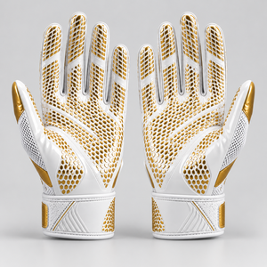 Guantes de Fútbol Americano Deportivos, Dedos Completos, PU Transpirable, Antideslizantes, Correa de Muñeca Ajustable, para Todas las Temporadas - Product Image 5