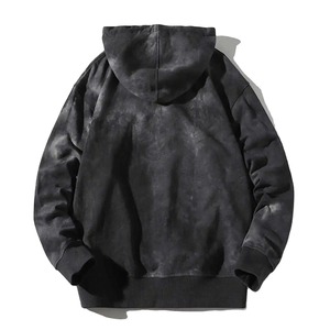 Vente en gros de sweat à capuche tie-dye avec logo personnalisé pour hommes collection hiver col à capuche brodé manches longues uni - Product Image 6